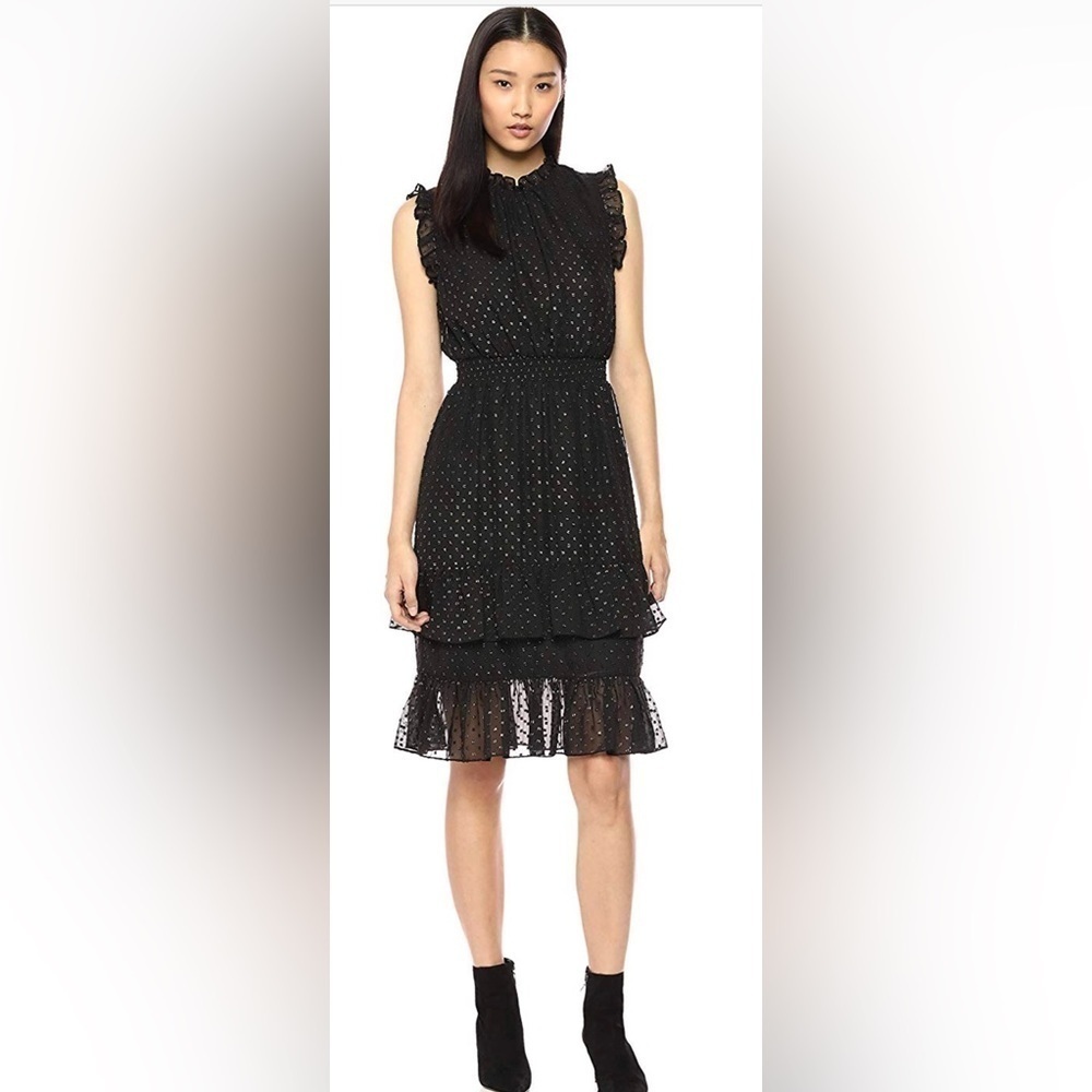 Avec Le Filles Metallic Sot Dress 10